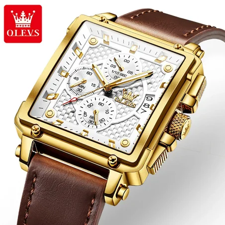 Montre de luxe OLEVS classique à quartz pour hommes