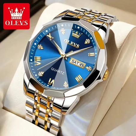 Montres pour hommes Montre à quartz miroir originale Montre de poignet en acier inoxydable étanche décontractée à la mode