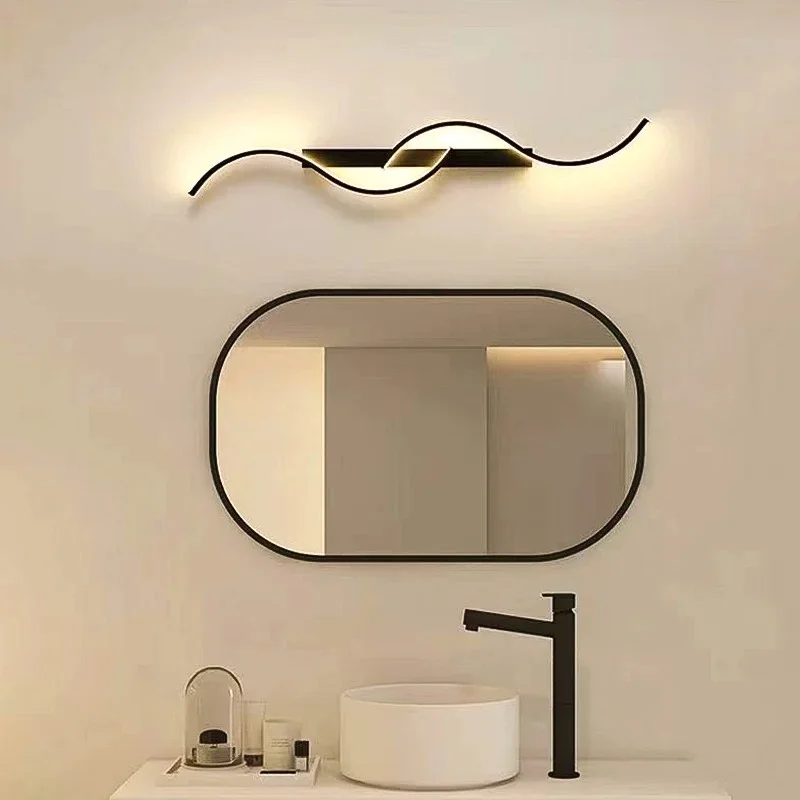 Applique Murale LED Minimaliste à Courbes Lumineuses