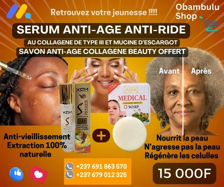 SERUM ANTI-RIDES – COLLAGENE & MUCINE D’ESCARGOT + SAVON ANTI RIDES