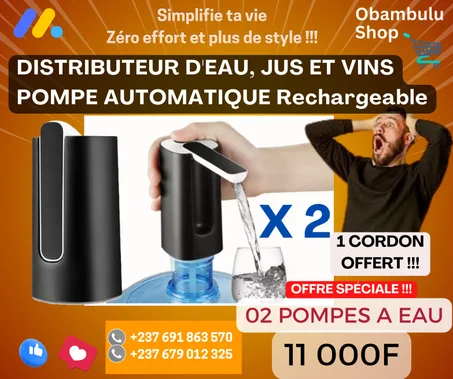 02 DISTRIBUTEURS D'EAU, JUS ET VINS - POMPES AUTOMATIQUE RECHARGEABLE