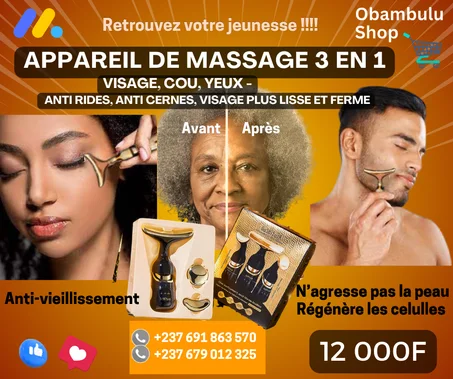 APPAREIL DE MASSAGE 3 EN 1 Visage, Cou & Yeux