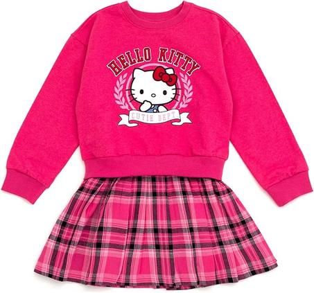 Hello Kitty Vestido de franela de gran tamaño para niñas pequeñas y grandes tallas (4T - 14-16)