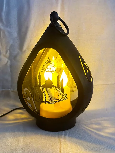 Lanterne de Ramadan Noir/Blanc
