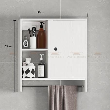 Elément Salle de bain avec porte serviette 50/55cm couleur blanc