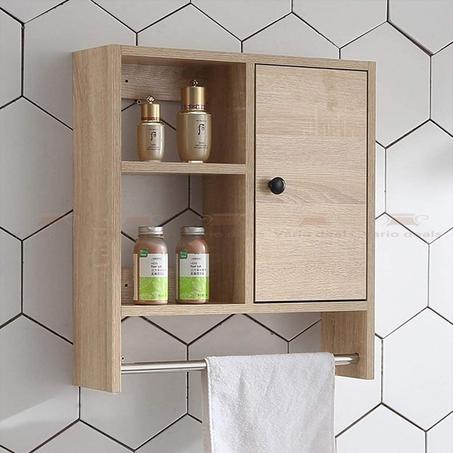 Elément Salle de bain avec porte serviette 50/55cm couleur sonoma