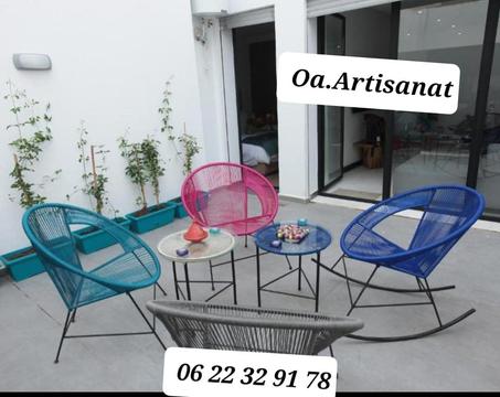 Akapolco Chaises et Table  'Pack Papillon'