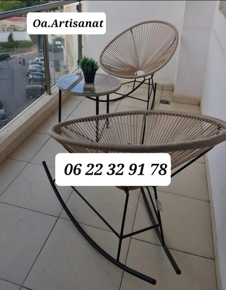 Akapolko Chaises et Table 'Pack Balançoire'