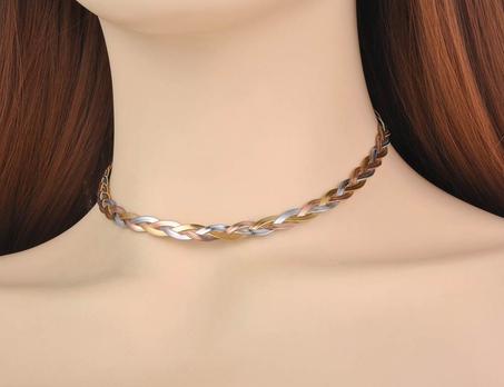 Collier ras de cou croisé