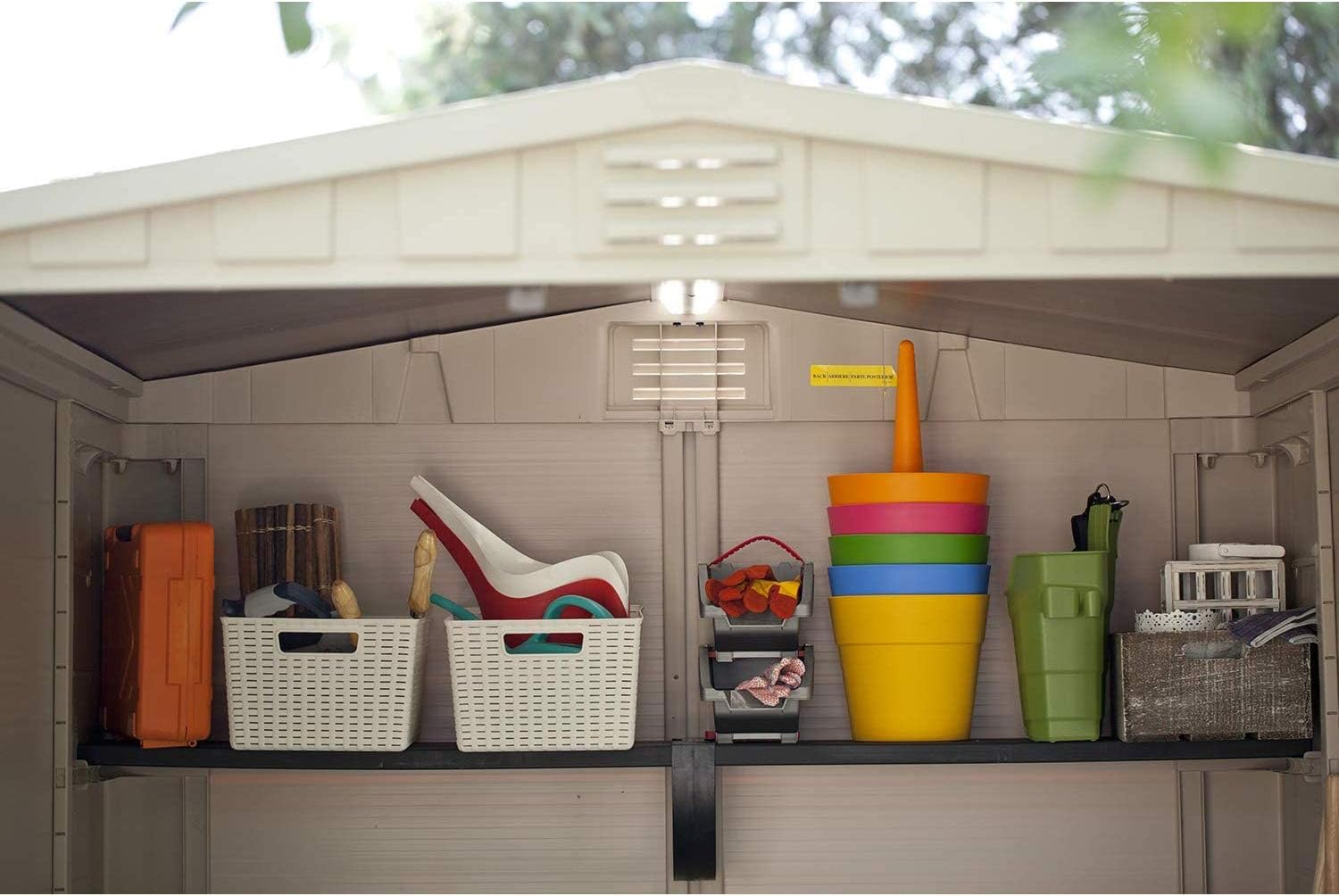Keter Factor 6x6 Large Resin Outdoor Storage Shed for Patio Furniture, Lawn Mower, and Bike Storage