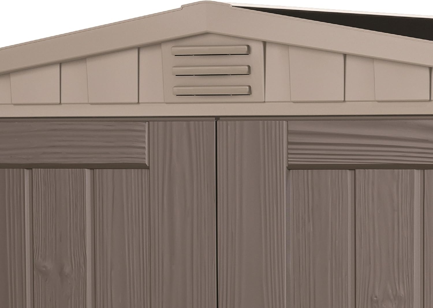 Keter Factor 6x3 Outdoor Storage Shed Kit-Perfect to Store Patio Furniture, Garden Tools Bike Accessories, Beach Chairs and Push Lawn Mower, Taupe & Brown