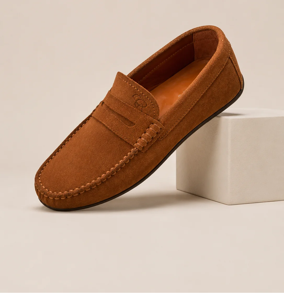 Mocassin Premium en Daim Véritable