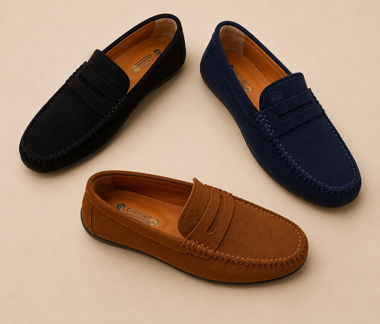 Mocassin Premium en Daim Véritable