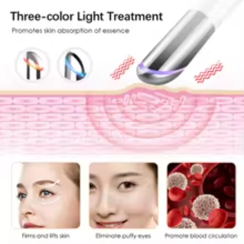 LumiEye™ 5‑in‑1 Eye Beauty Wand – LED Red Light Therapy & EMS Vibrating Massager for Dark Circles & Puffiness