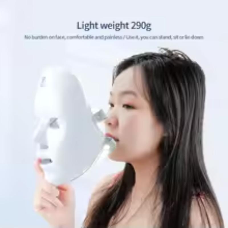 LumiGlow™ 7-Color Wireless LED Face & Neck Mask – Skin Rejuvenation & Anti-Aging Therapy