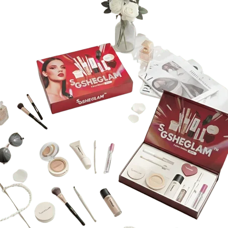 مجموعة مكياج متكاملة من SHEGLAM - طقم احترافي للسفر والهدايا