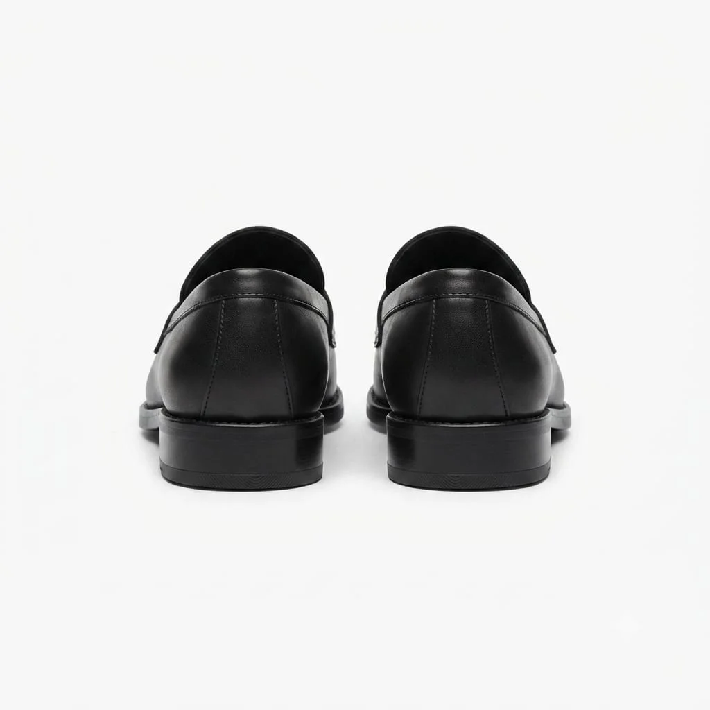 Chaussure  Classique en Cuir Véritable R203 - Noir .