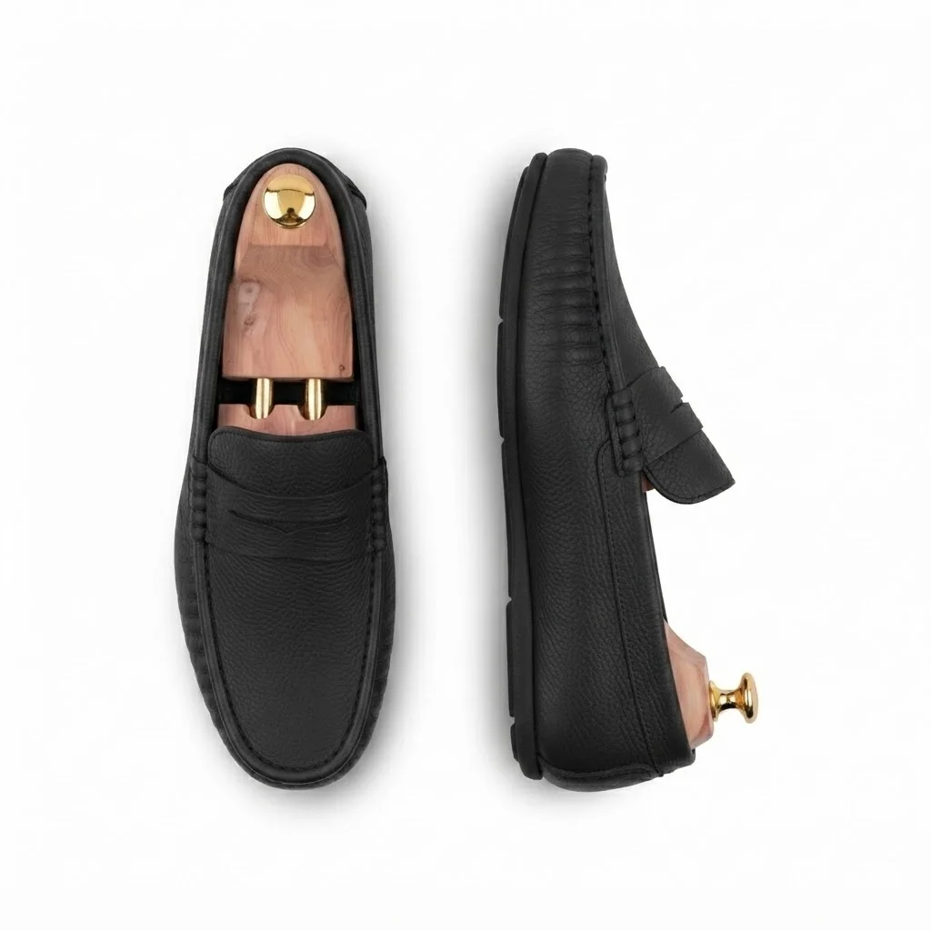 Mocassin  en Cuir R123 - Noir