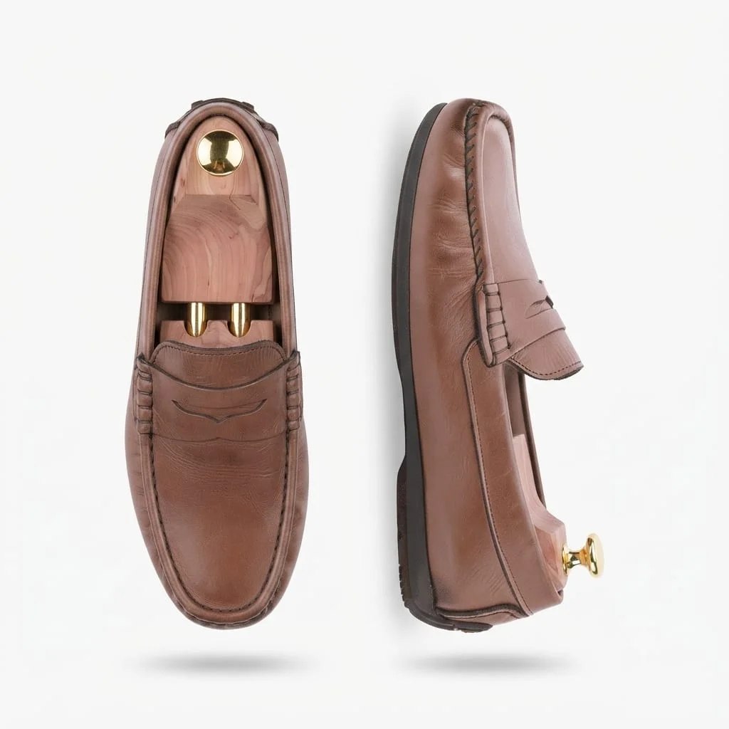 Mocassin  en Cuir R124 - Marron