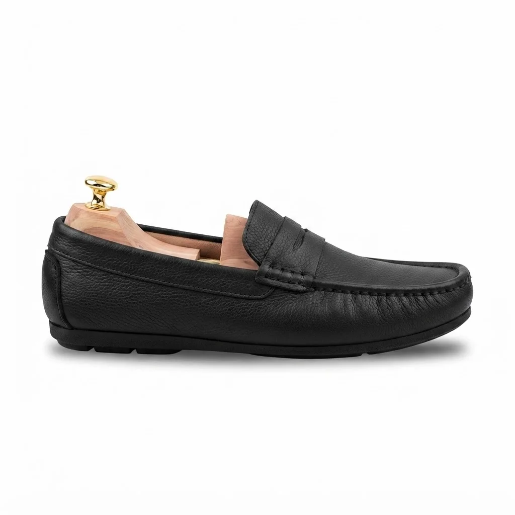 Mocassin  en Cuir R123 - Noir