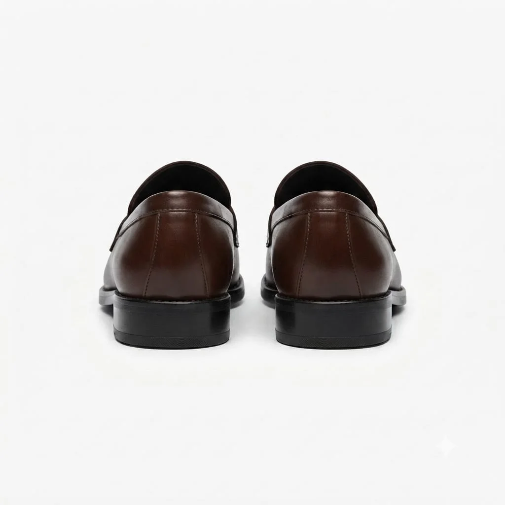 Chaussure  Classique en Cuir Véritable R203 - Marron .
