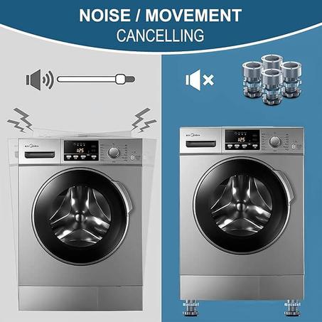 وسائد أقدام قابلة لتعديل ارتفاع الغسالة (عبوة من 4 قطع)