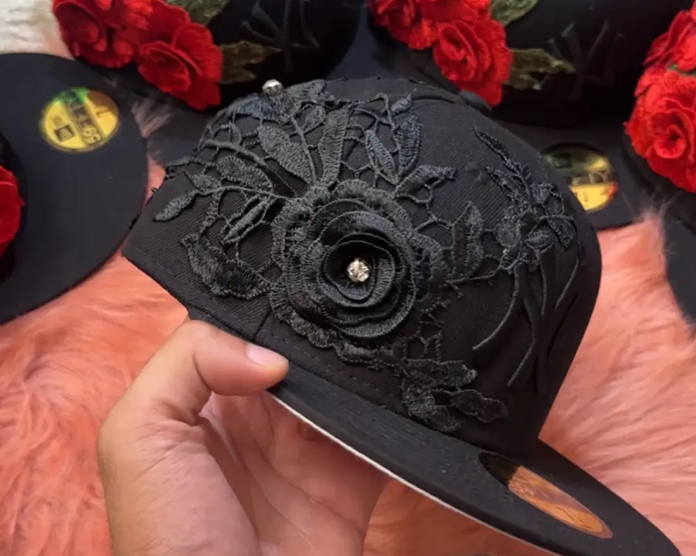 Midnight Rose Custom NY Fitted Hat
