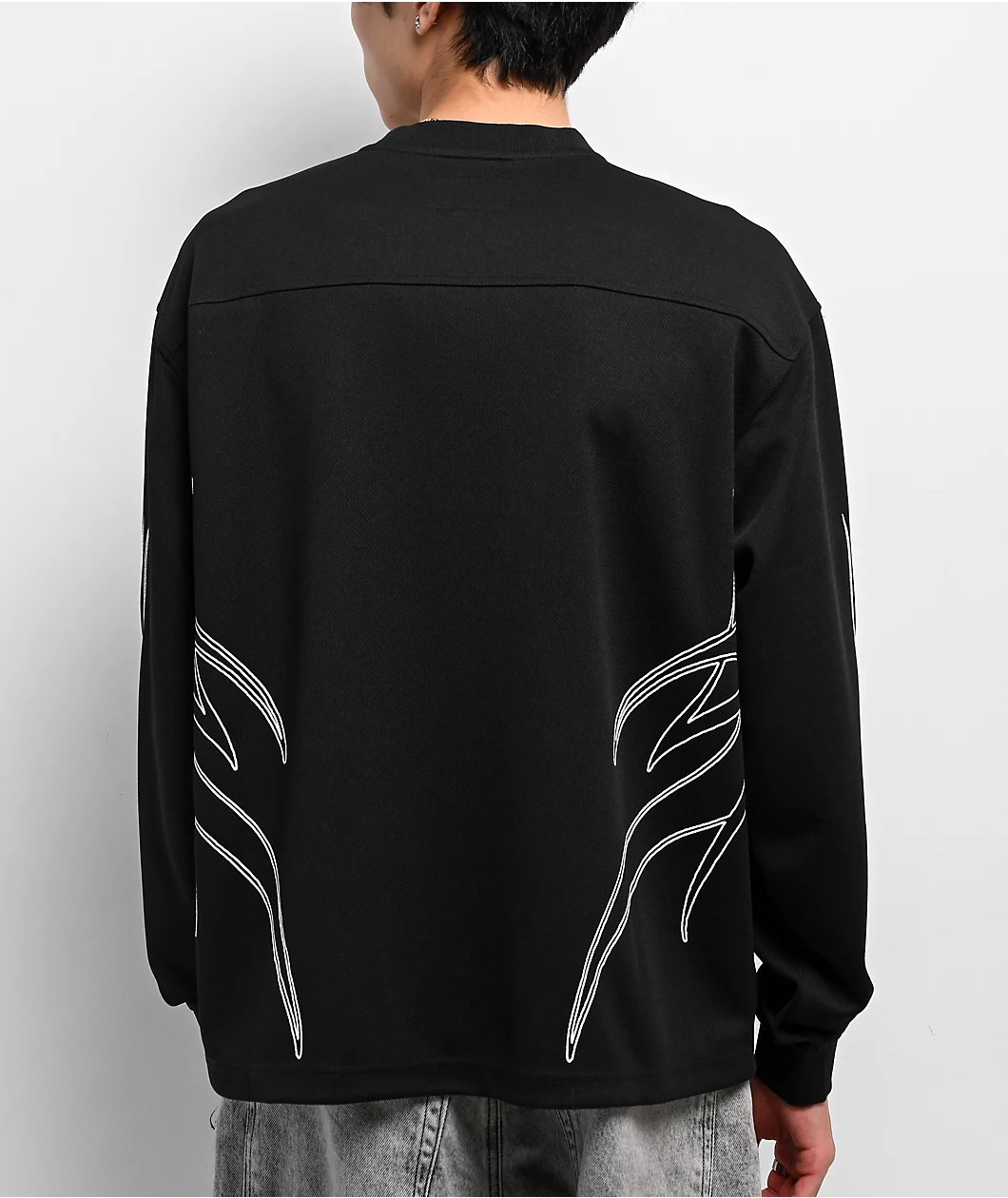Long Sleeve Scrub Black