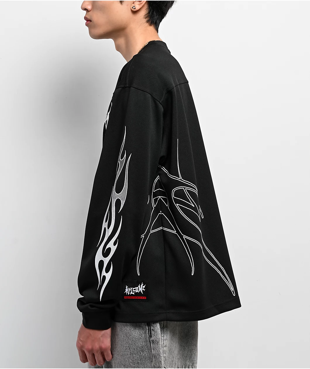 Long Sleeve Scrub Black