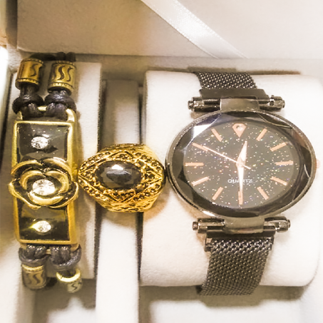 طقم صيفي مكون من ساعة+براسلي+خاتم