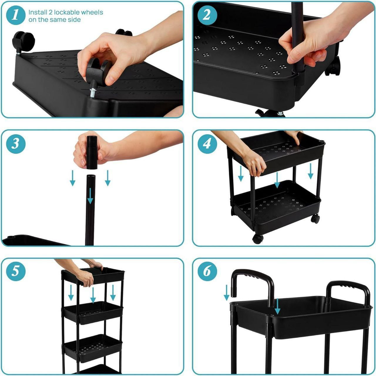 Chariot de Rangement Cuisine Multifonction avec Roues – Meuble Pratique et Mobile