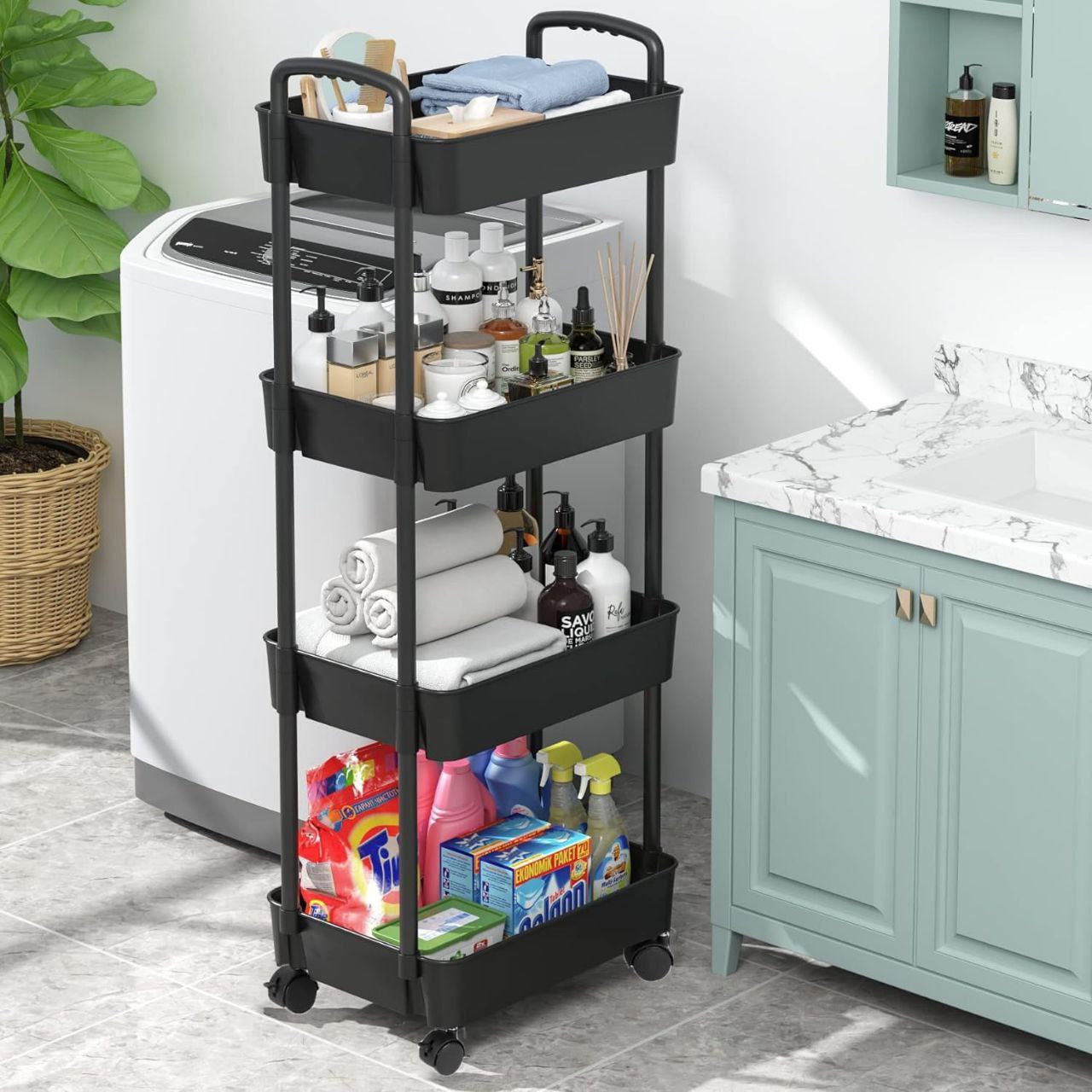 Chariot de Rangement Cuisine Multifonction avec Roues – Meuble Pratique et Mobile