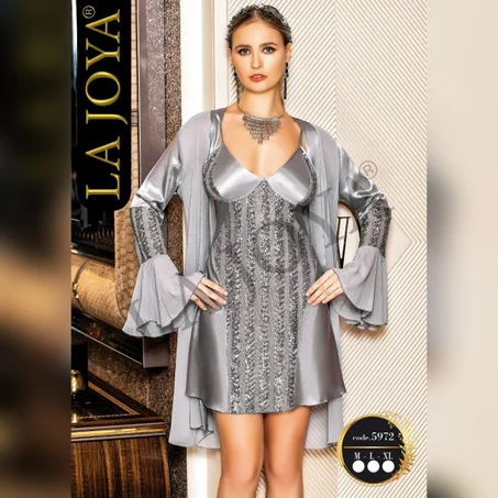 5972 لانجري 2 قطع من الساتان الناعم