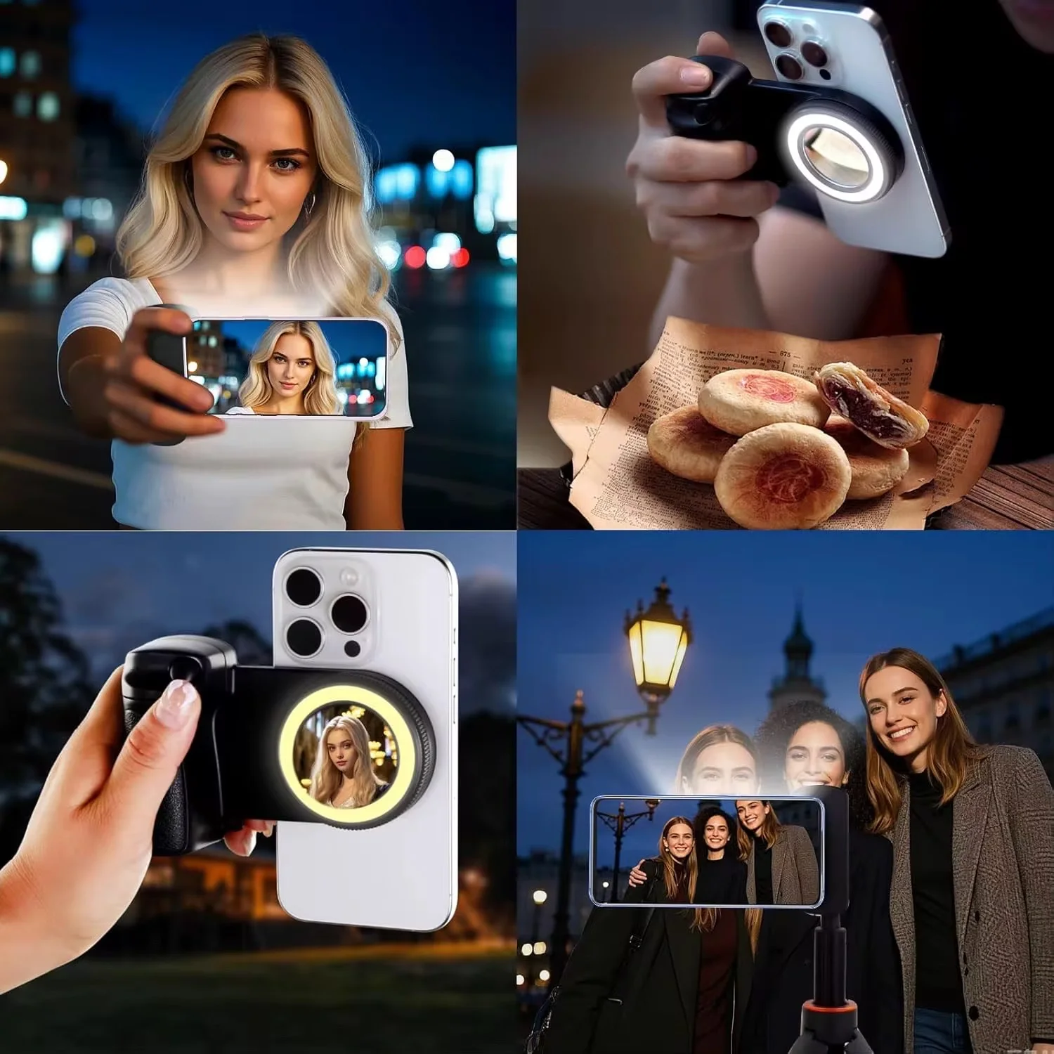 📸 FunShot Magnetic Grip 2 – Selfie Light & Stabilisateur Magnétique