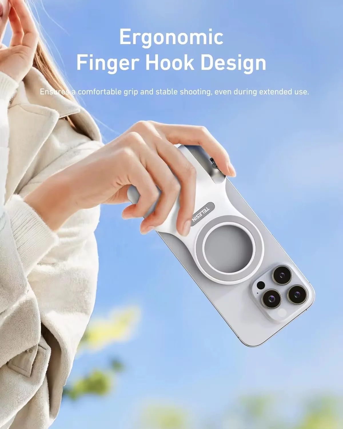 Poignée Photo Magnétique 360° Fun Shot – Contrôle Pro pour Smartphone