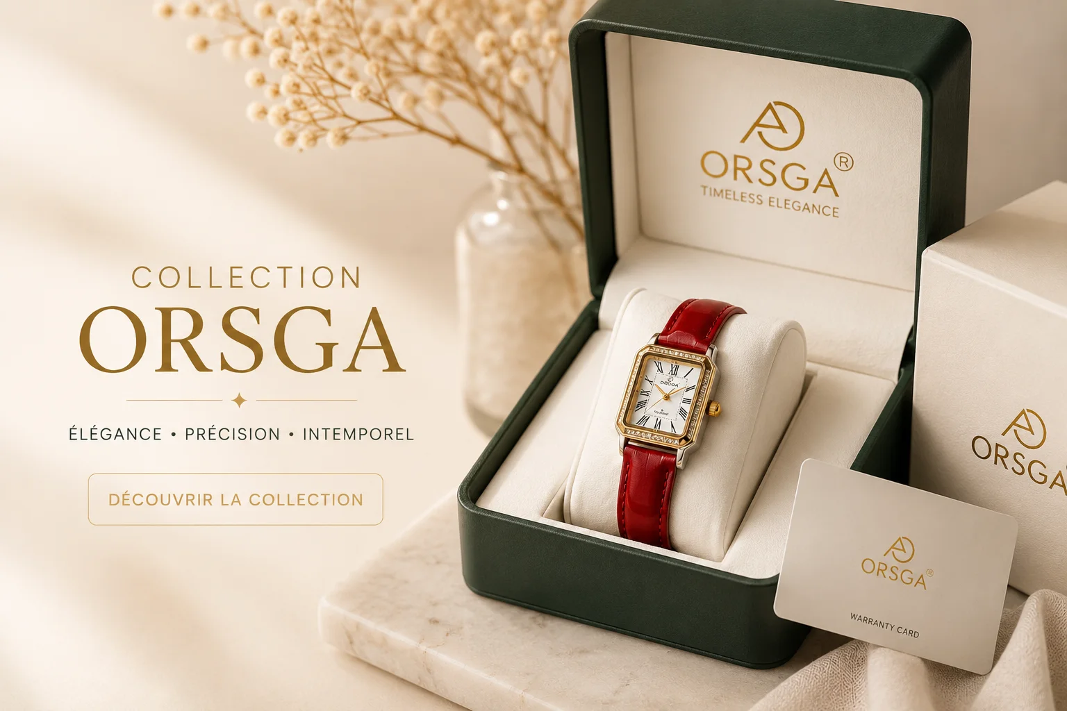 ORSGA ساعة نسائية فاخرة من