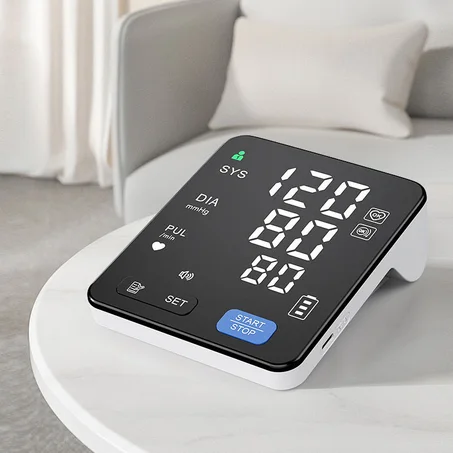 جهاز قياس ضغط الدم الأوتوماتيكي للاستخدام المنزلي مع شاشة LED كبيرة