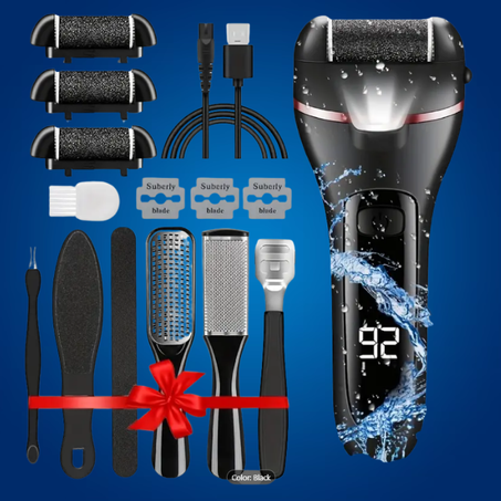 آلة تقشير كهربائية للقدم (أسود)