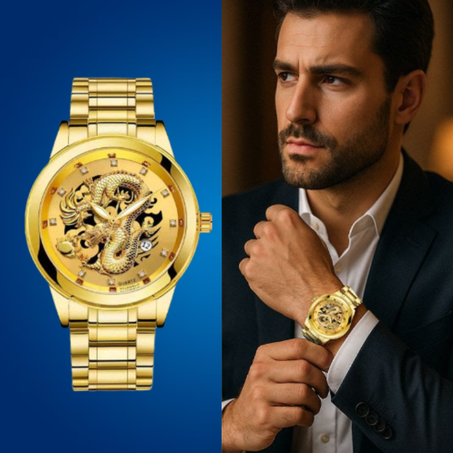 ساعة يد كوارتز للرجال مرصعة بالألماس