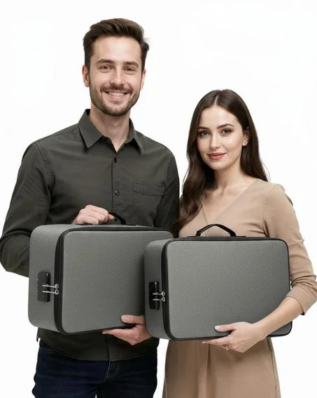 حقيبة وثائق محمولة مع قفل أمان