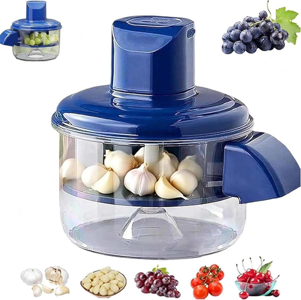 Automatic Garlic & Fruit Peeler Machine – Rechargeable Electric Skin Remover for Garlic, Grapes, Tomatoes, and Cherries