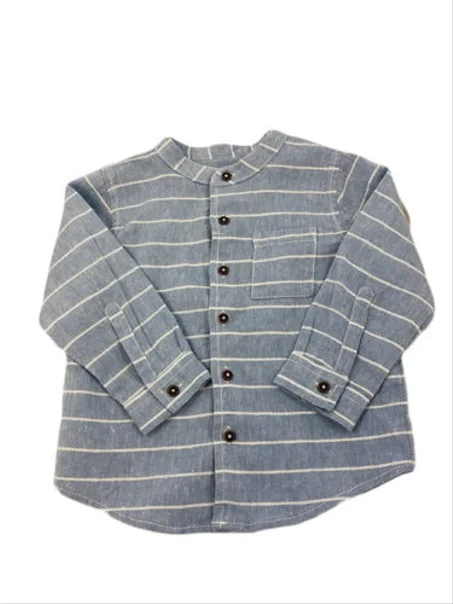 Chemise Lin  col officier  4-6 mois