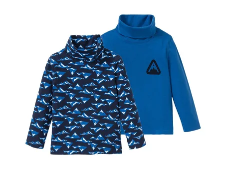 2 t-shirts à col roulé pour garçon