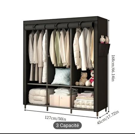 خزانة الملابس القابلة للطي الحجم الكبير