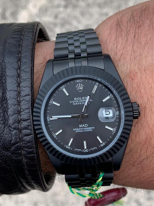 rolex datejust mad black