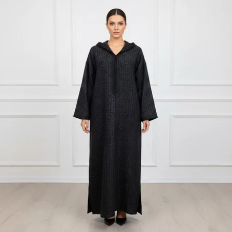 جلابة مغربية سوداء عصرية