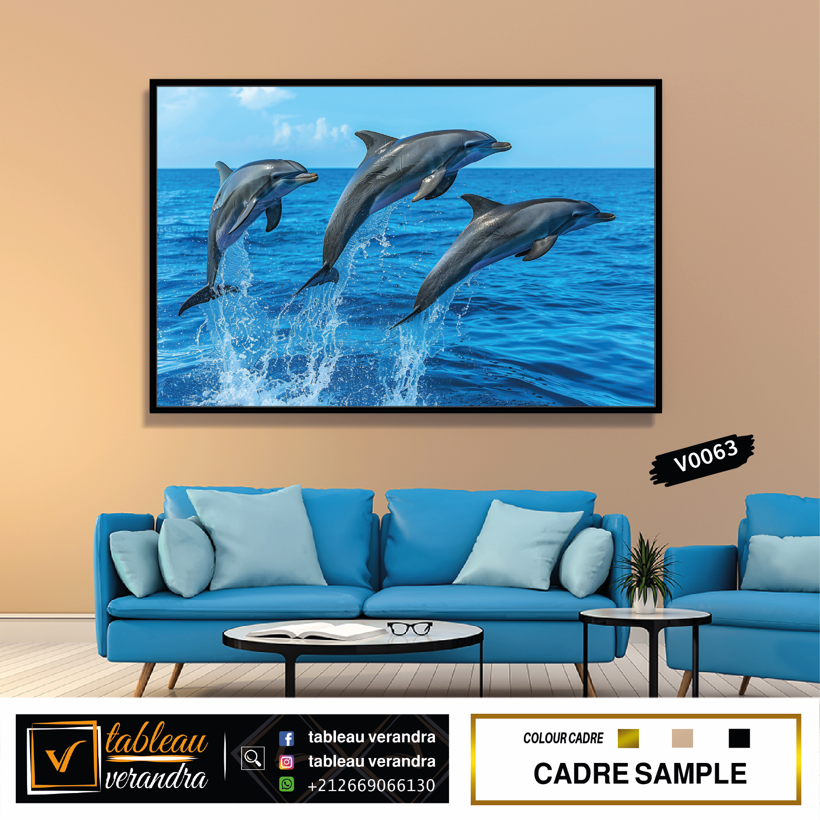 tableaux decoration Dauphins