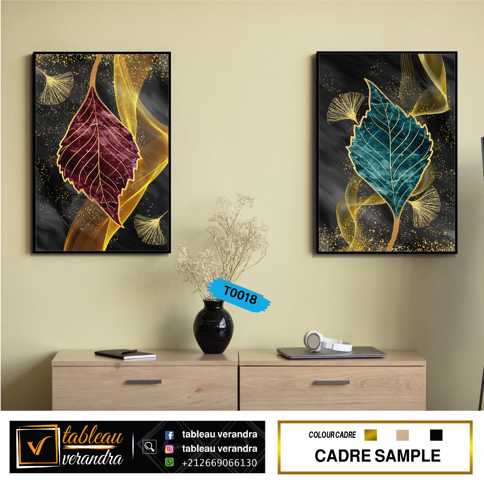 tableaux floral moderne