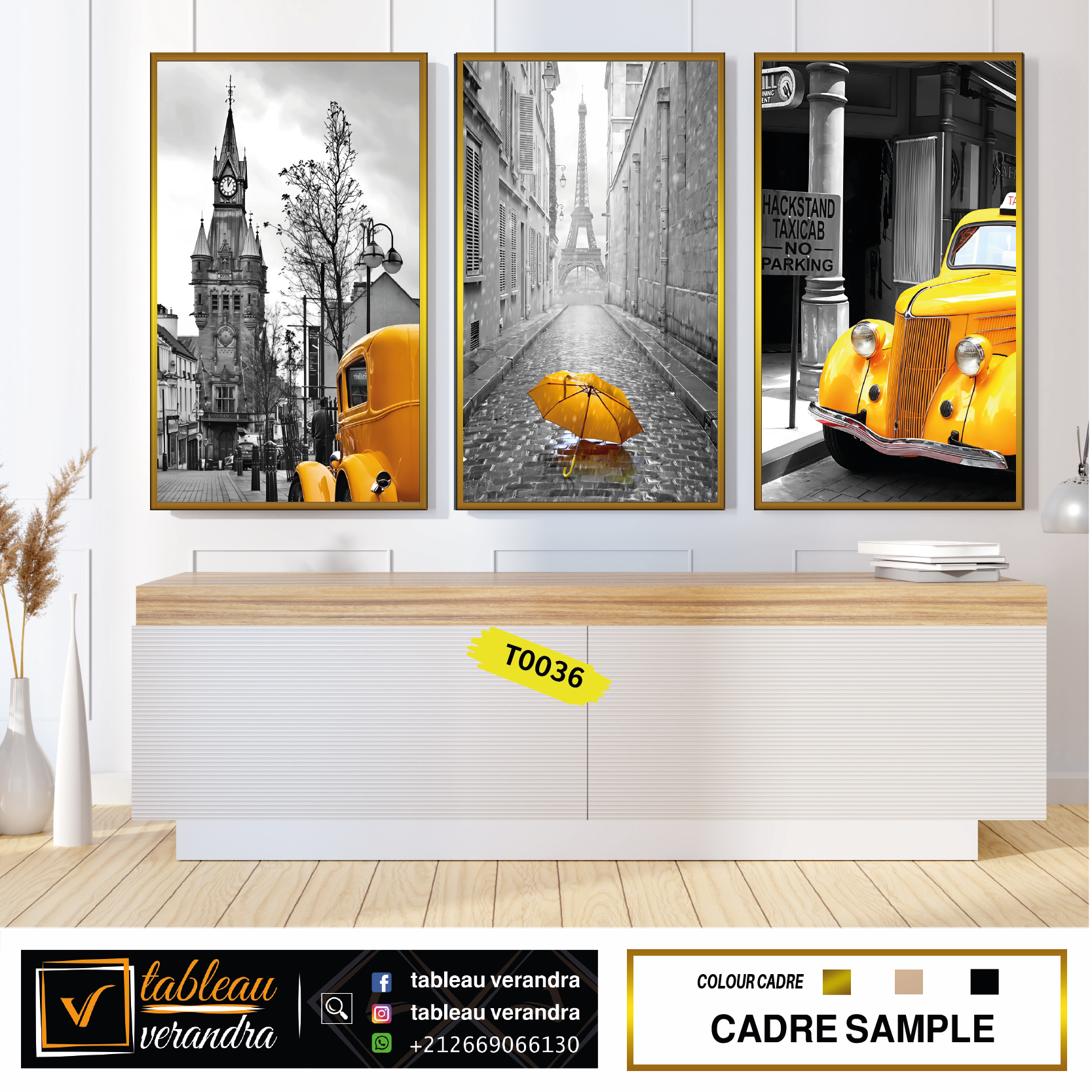 les 3 tableaux moderne