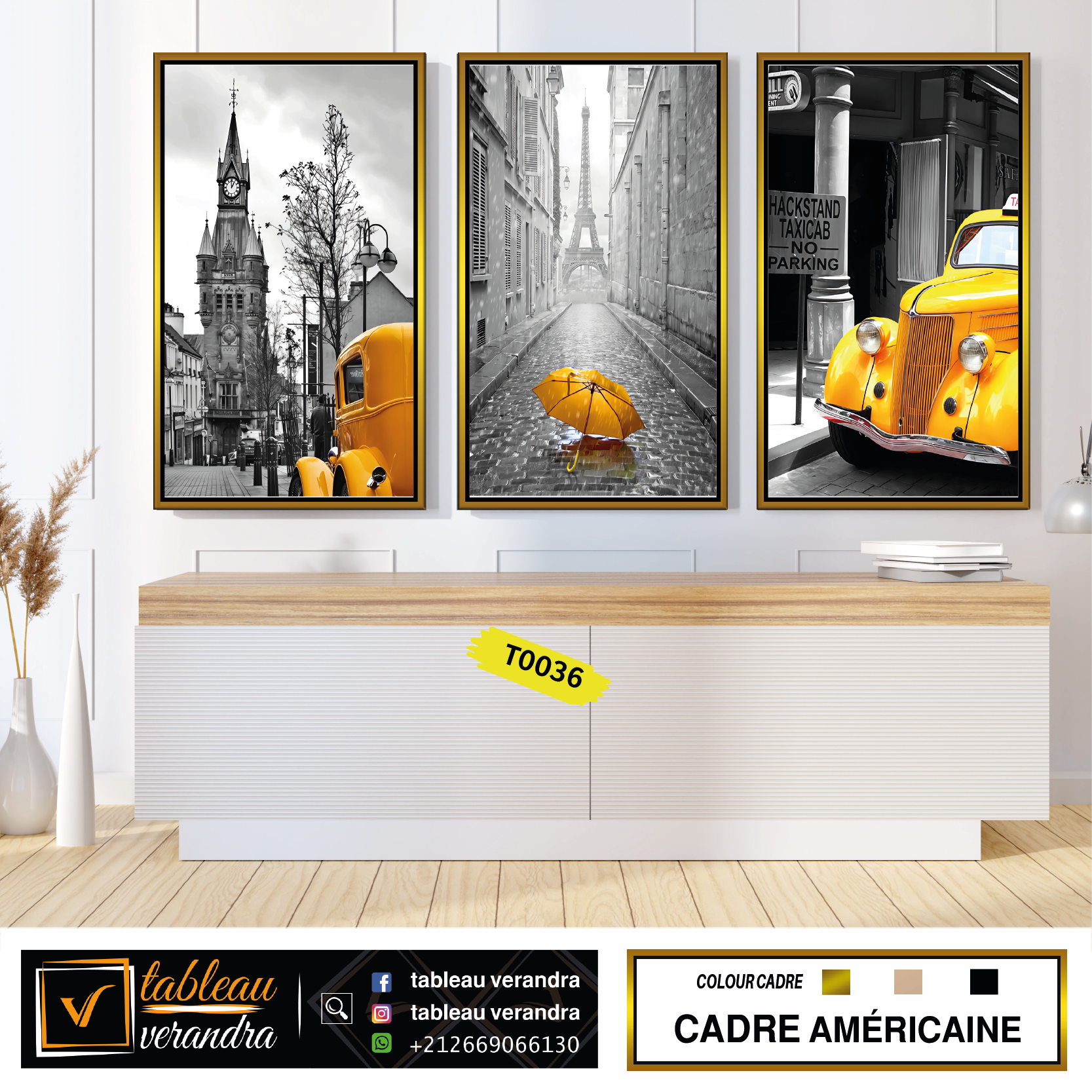les 3 tableaux moderne